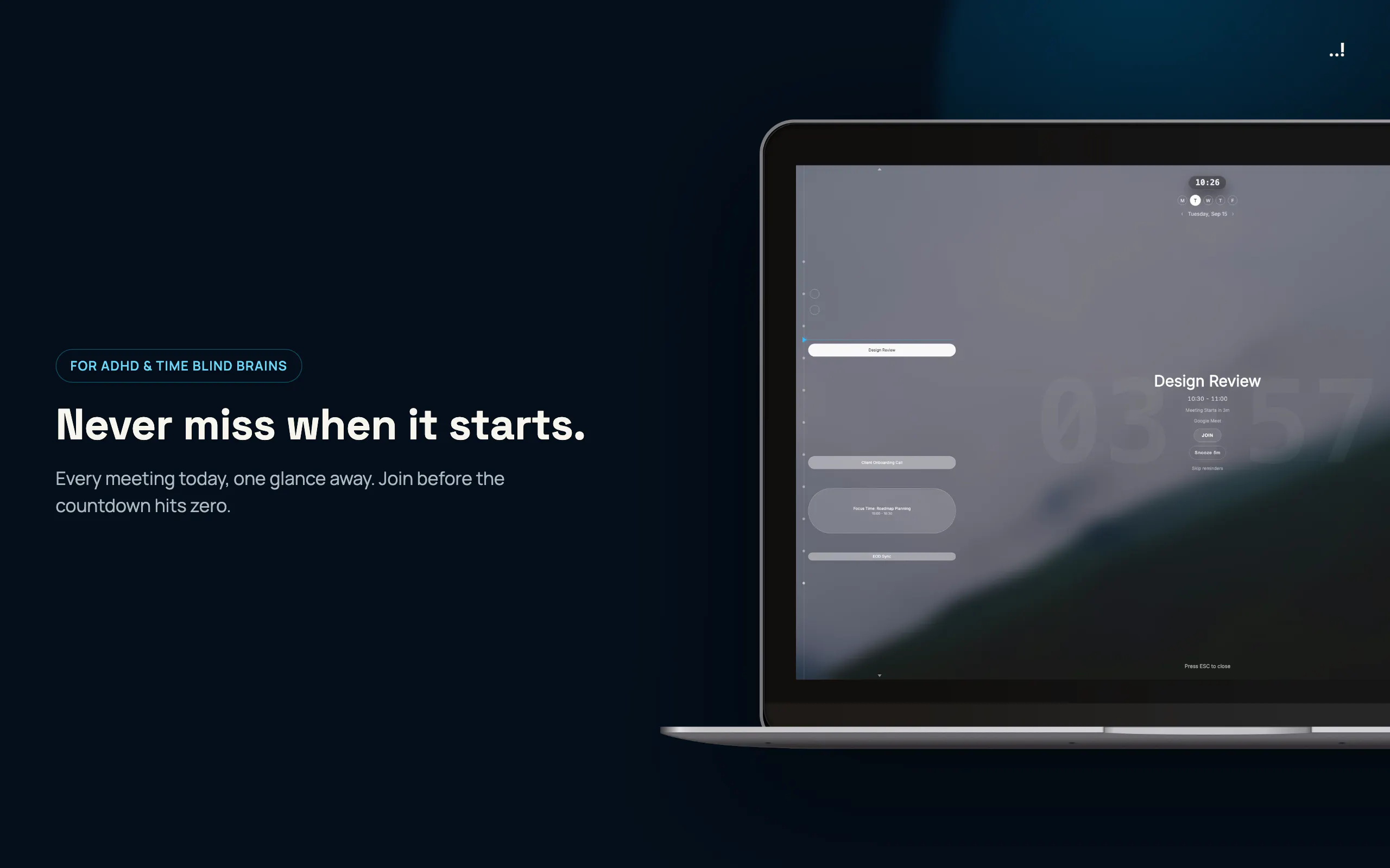 Ahem! Unmissable Meeting Reminders screenshot 1