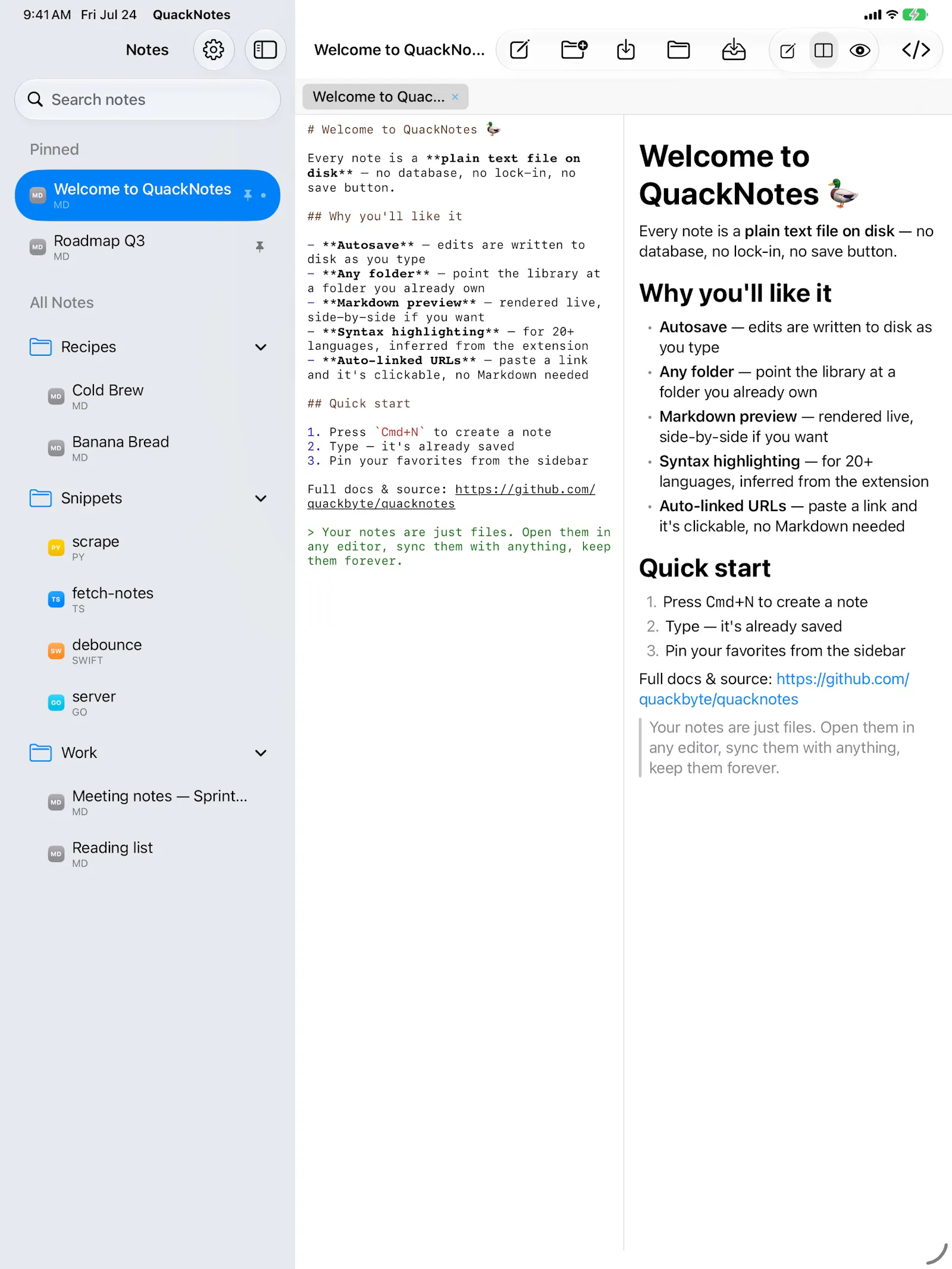QuackNotes screenshot 10