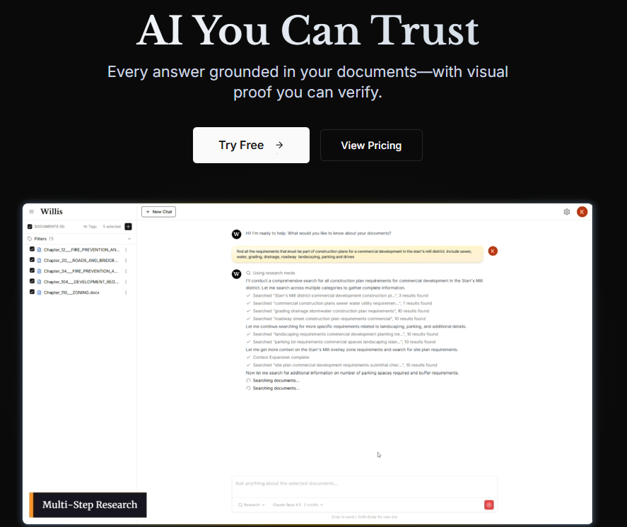 Willis - Main product screenshot demonstrating key features and user interface