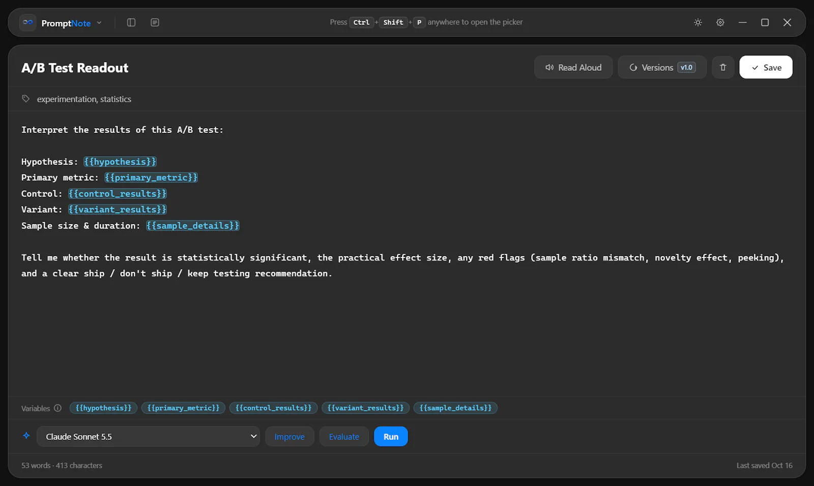 PromptNote screenshot 8