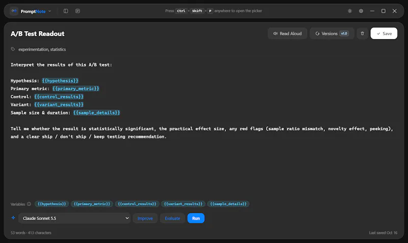 PromptNote screenshot 8