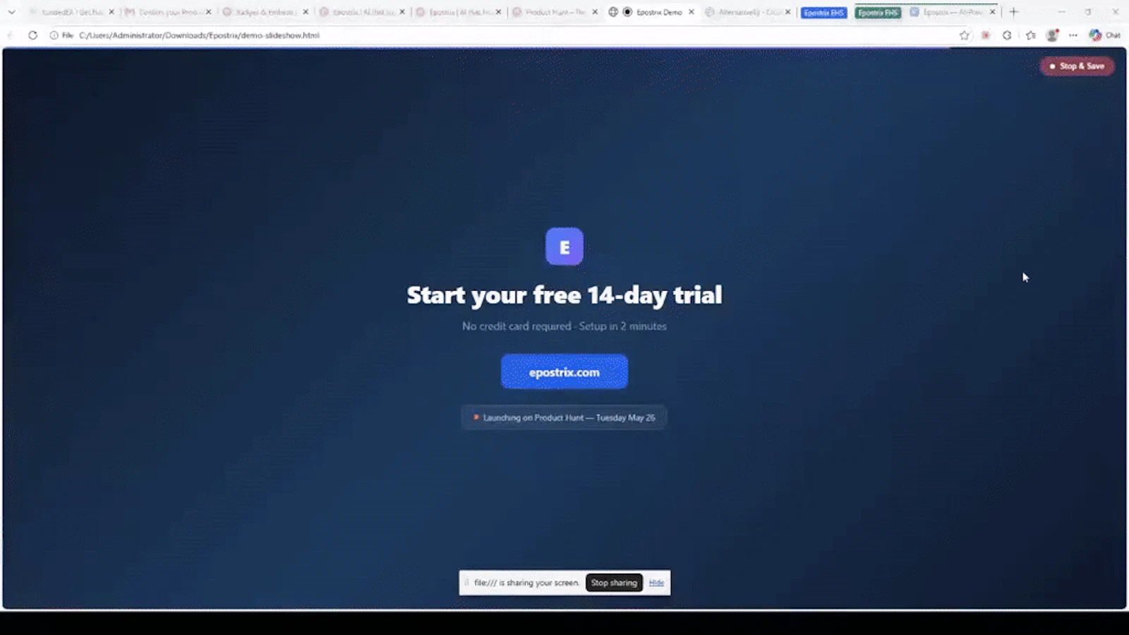 Epostrix screenshot 1 (video preview)
