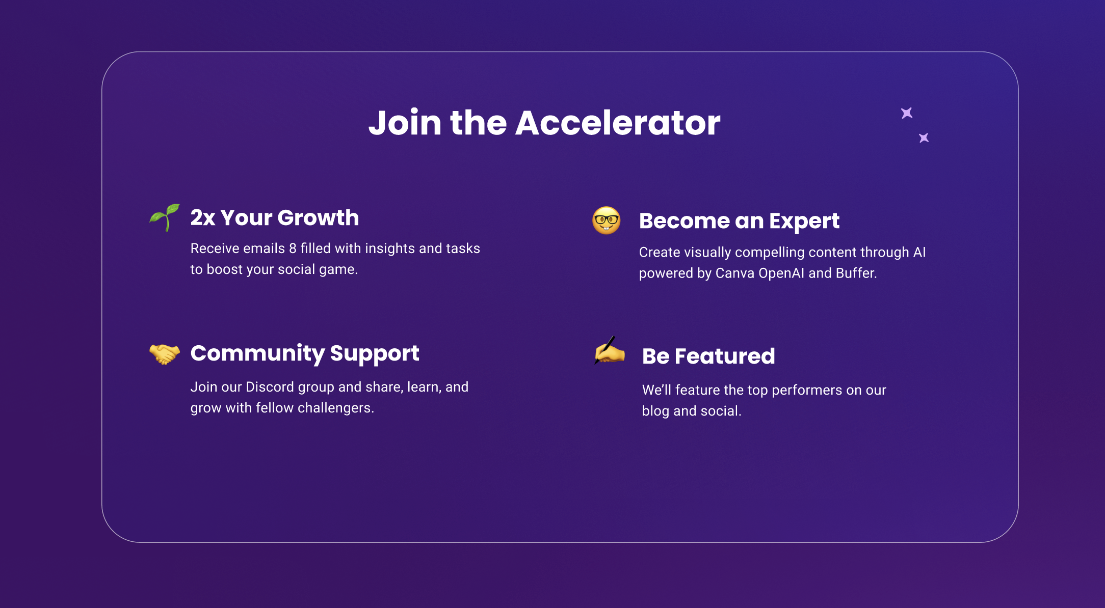 Buffer’s AI Accelerator - 2x your growth in 2 weeks media 3