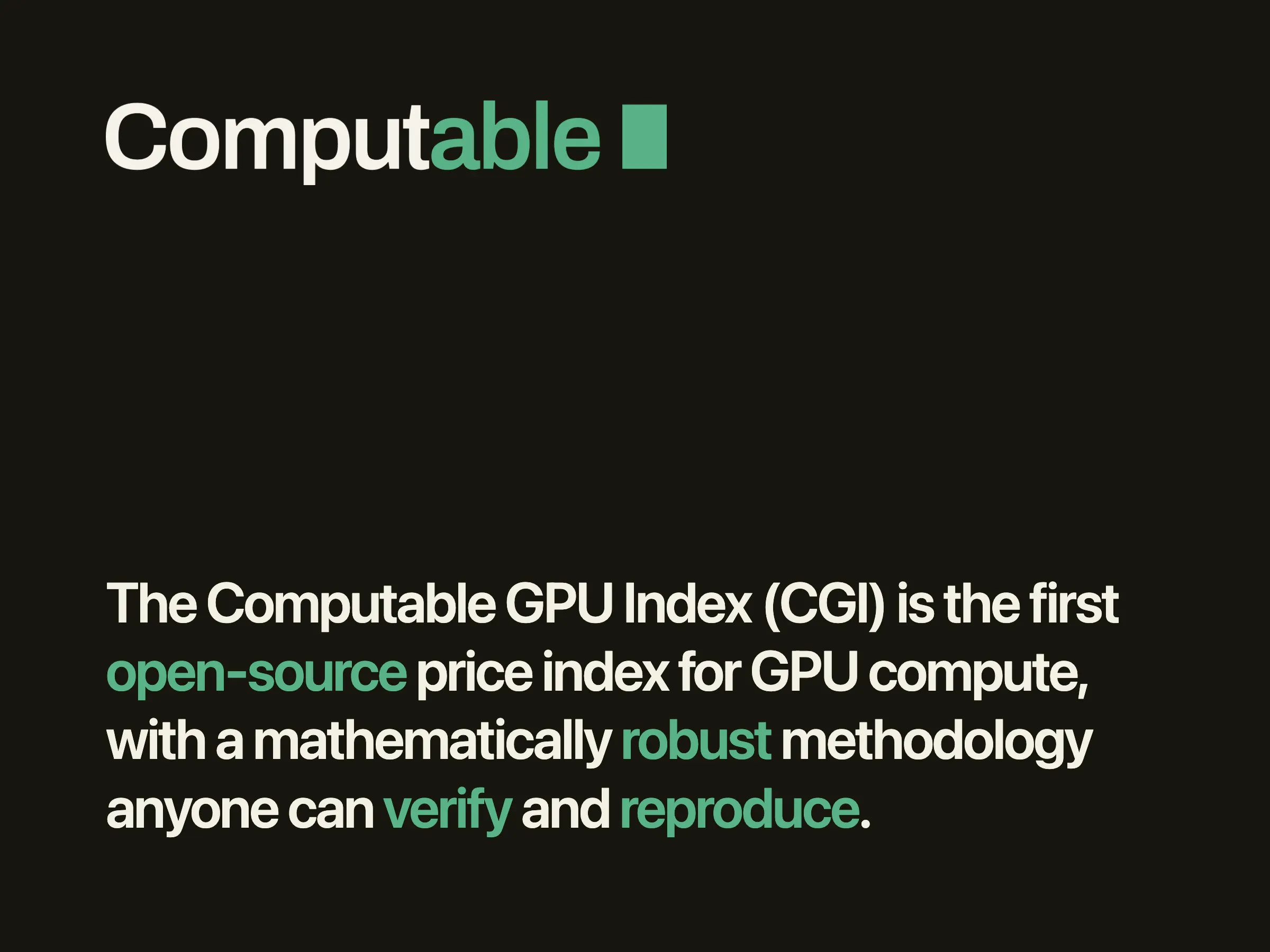 اسکرینشات Computable GPU Index (CGI)