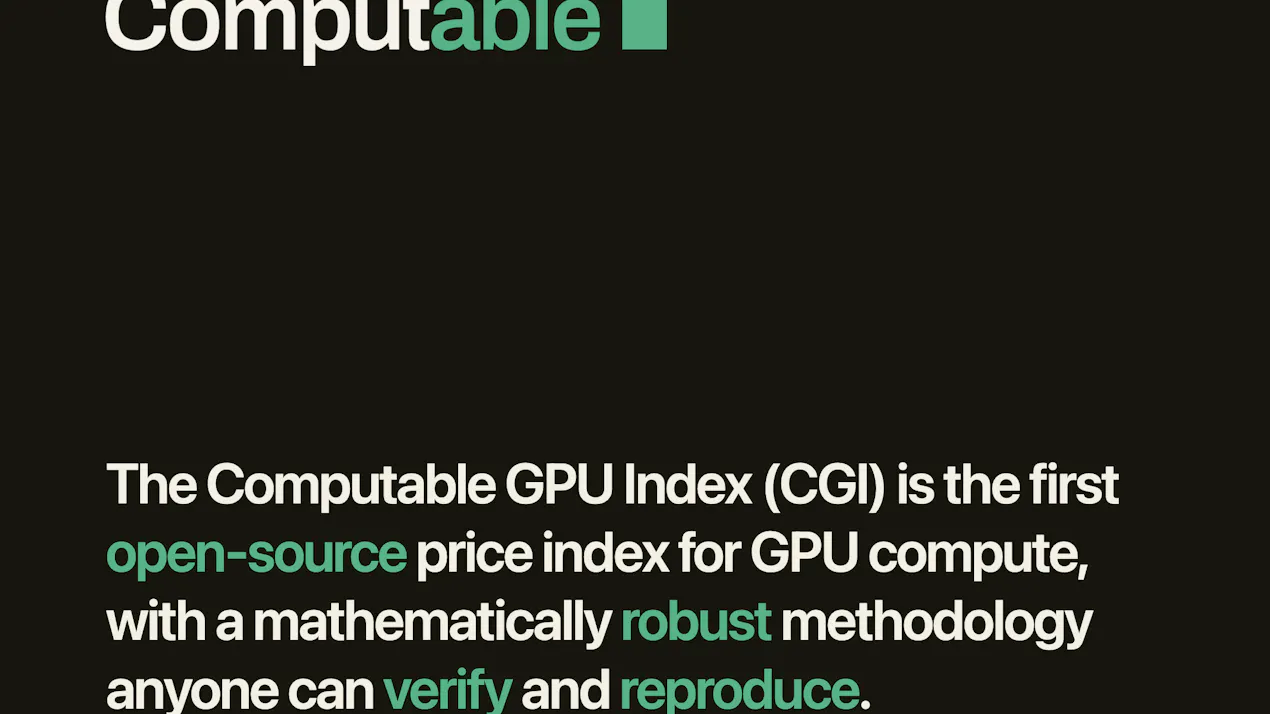 Computable GPU Index (CGI) product