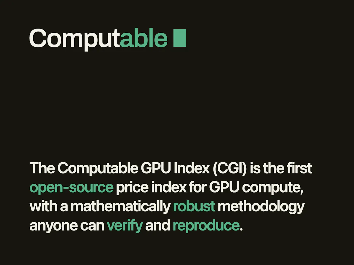 Computable GPU Index (CGI)