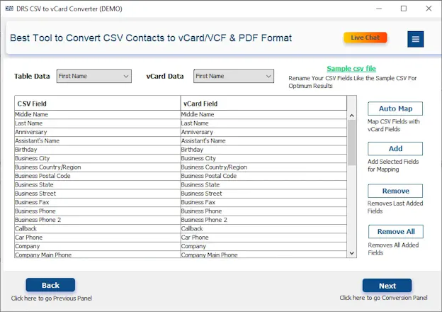 MigrateEmails CSV to vCard Converter gallery image