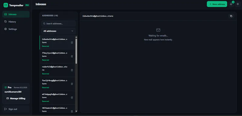 TempMailer screenshot 3