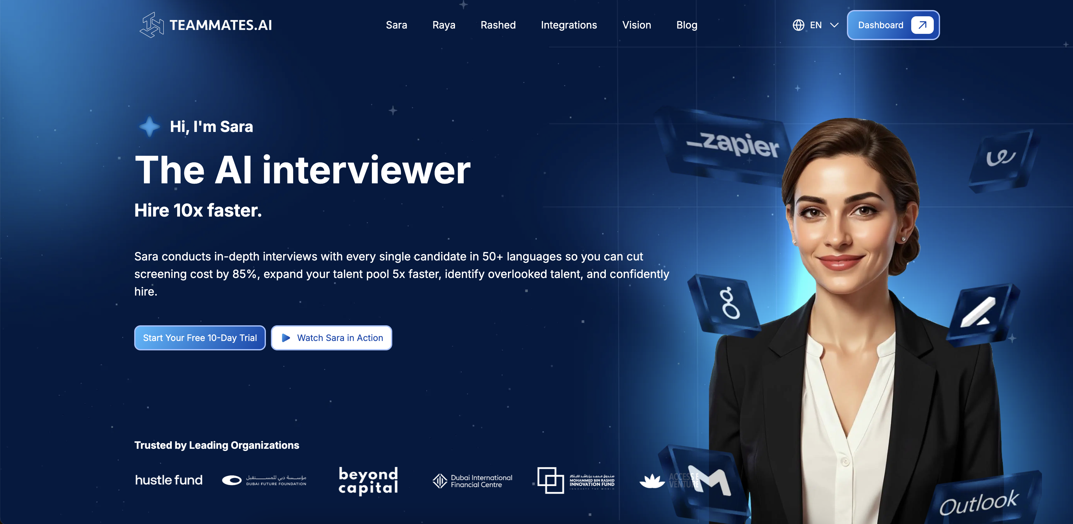 Sara, the AI Interviewer in action