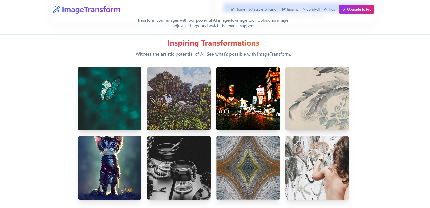 img2img ai transfrom gallery image