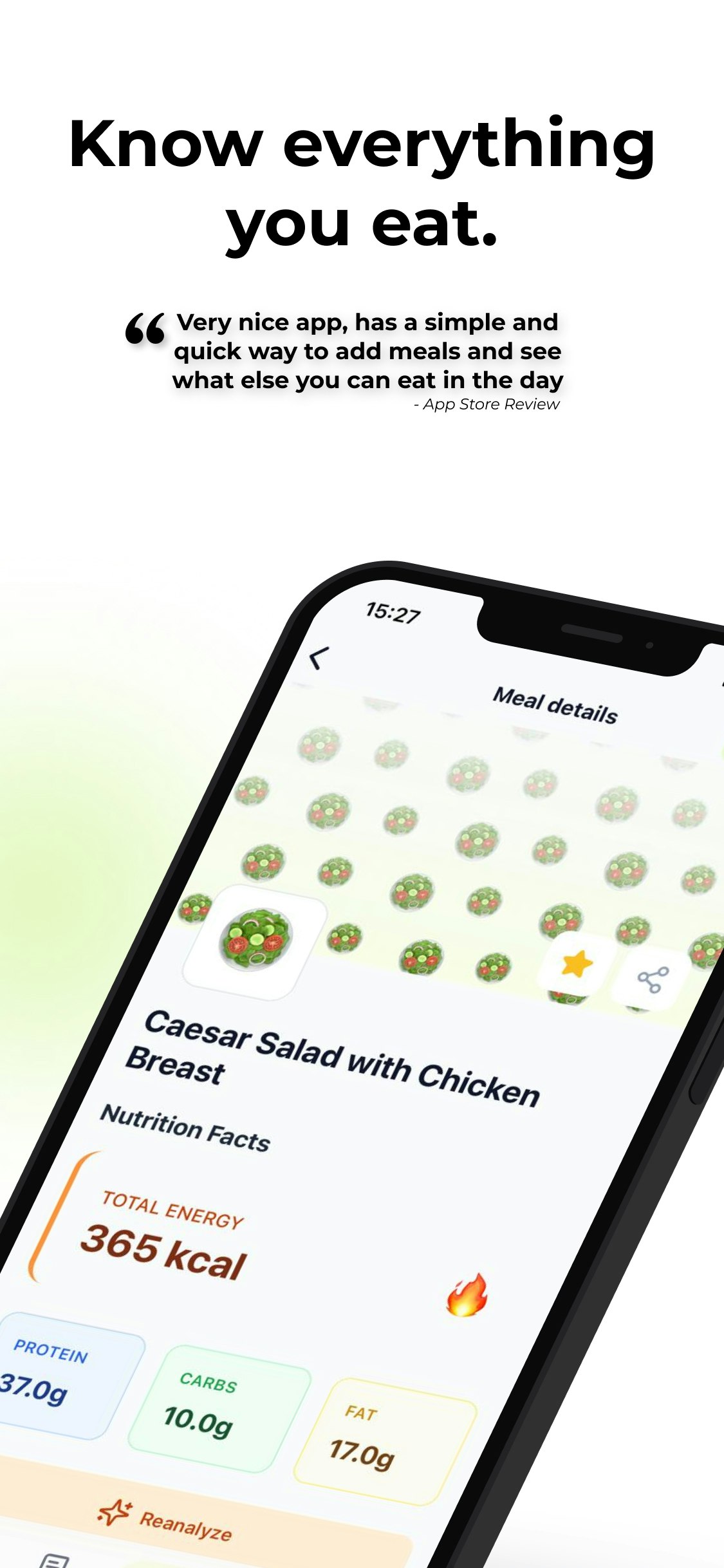 Foodiary: the no-BS calorie tracker - Screenshot 3 preview