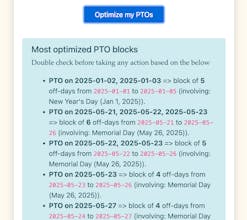 2025 PTO Optimizer gallery image