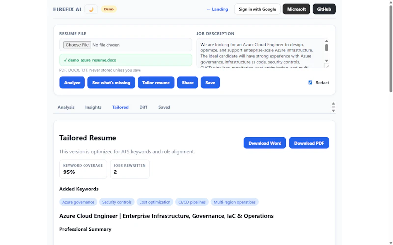 HireFix AI  screenshot 1
