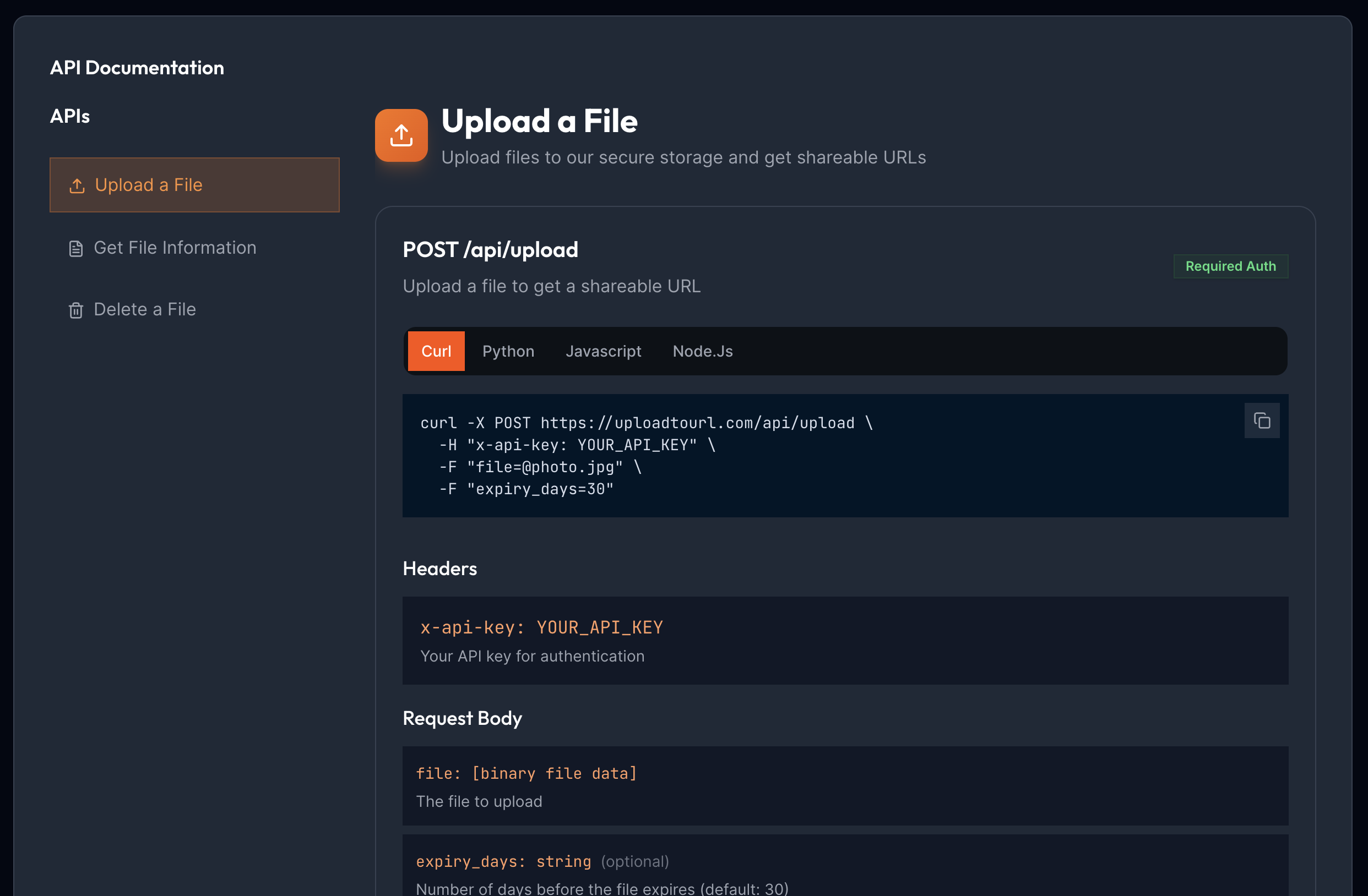 Upload to URL gallery image