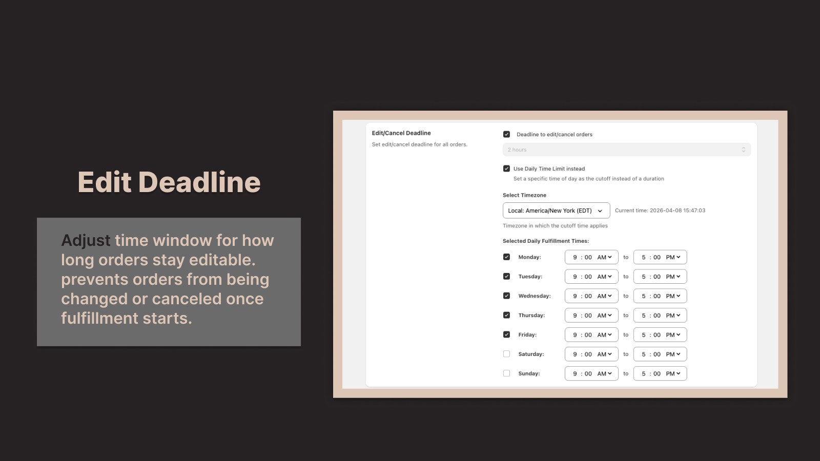 Fundamental Order Editing Shopify App gallery image