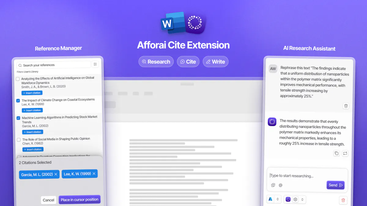 Afforai Cite Extension for MS Word