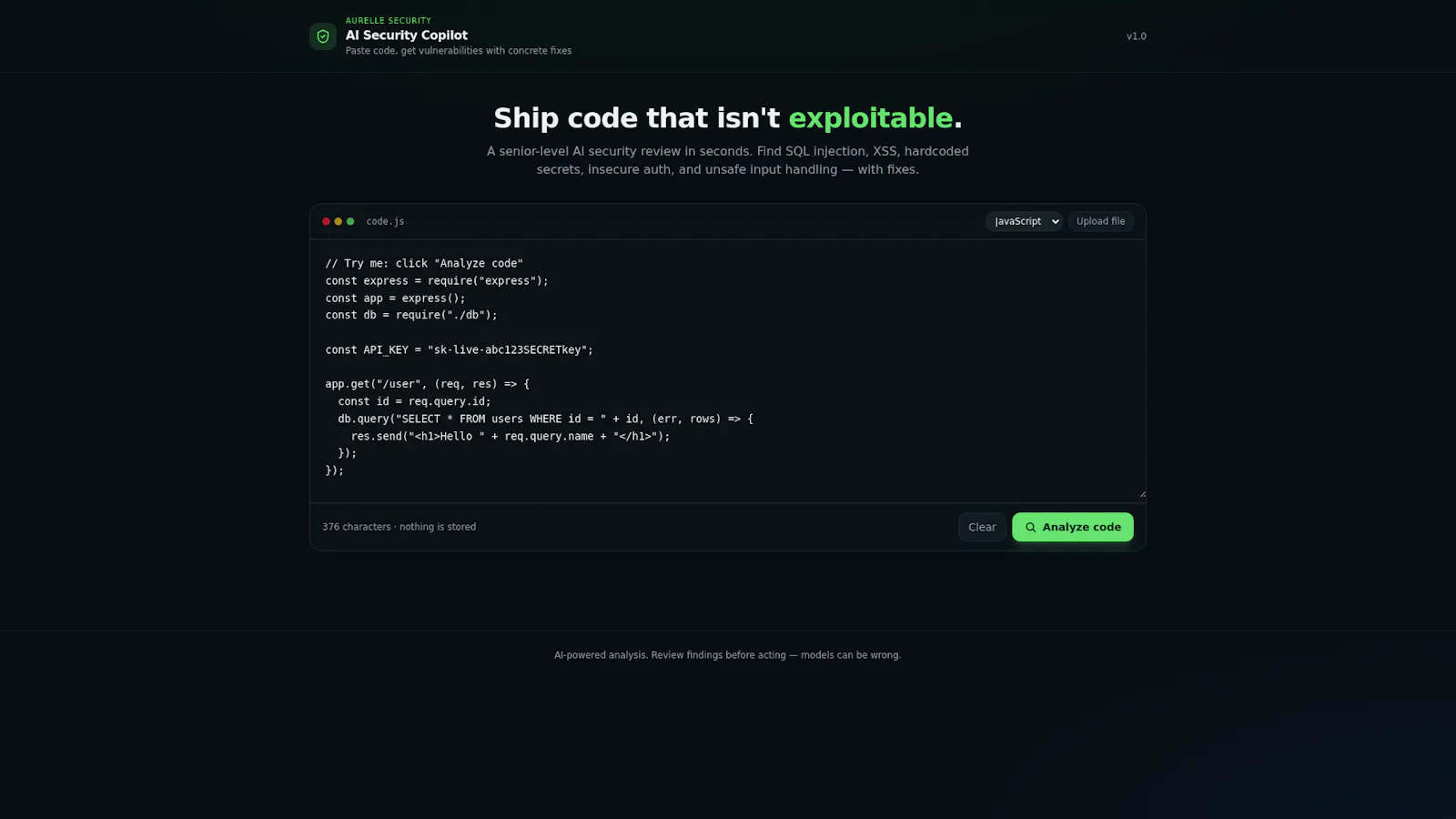 Aurelle Security screenshot 1