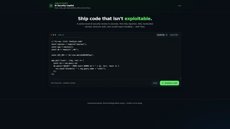 Aurelle Security screenshot 1