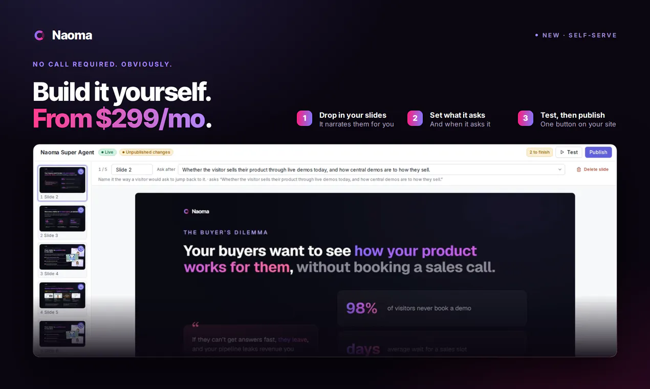 Naoma AI Demo Agent gallery image