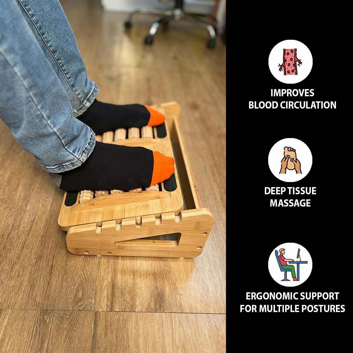 Swing-Rolrest |Rehat kaki berasaskan roller media 4