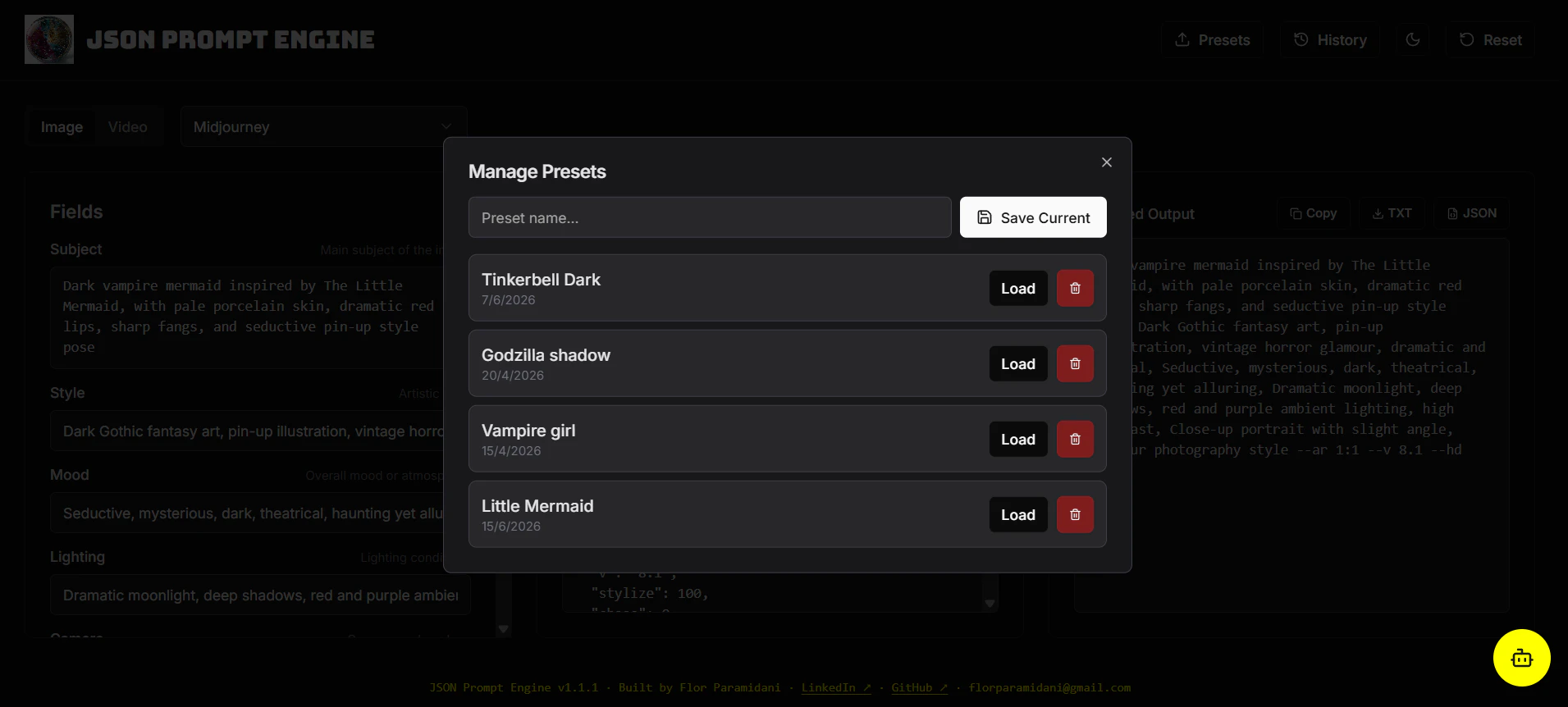JSON Prompt Engine screenshot 4