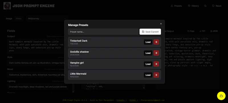 JSON Prompt Engine screenshot 5