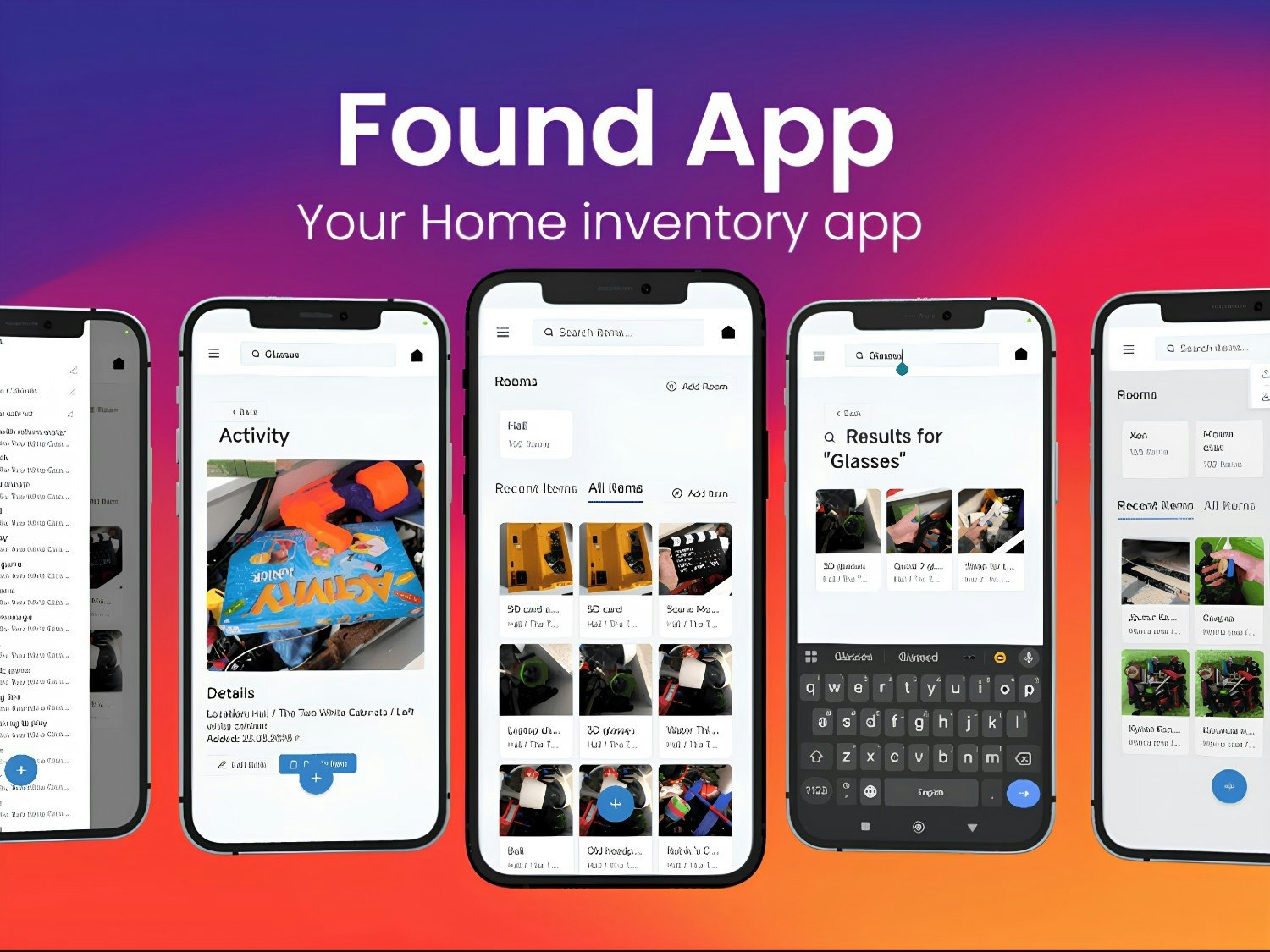 Mídia 2 de App encontrado - inventário doméstico - Nunca perca suas coisas novamente - encontrei -as com aplicativo encontrado