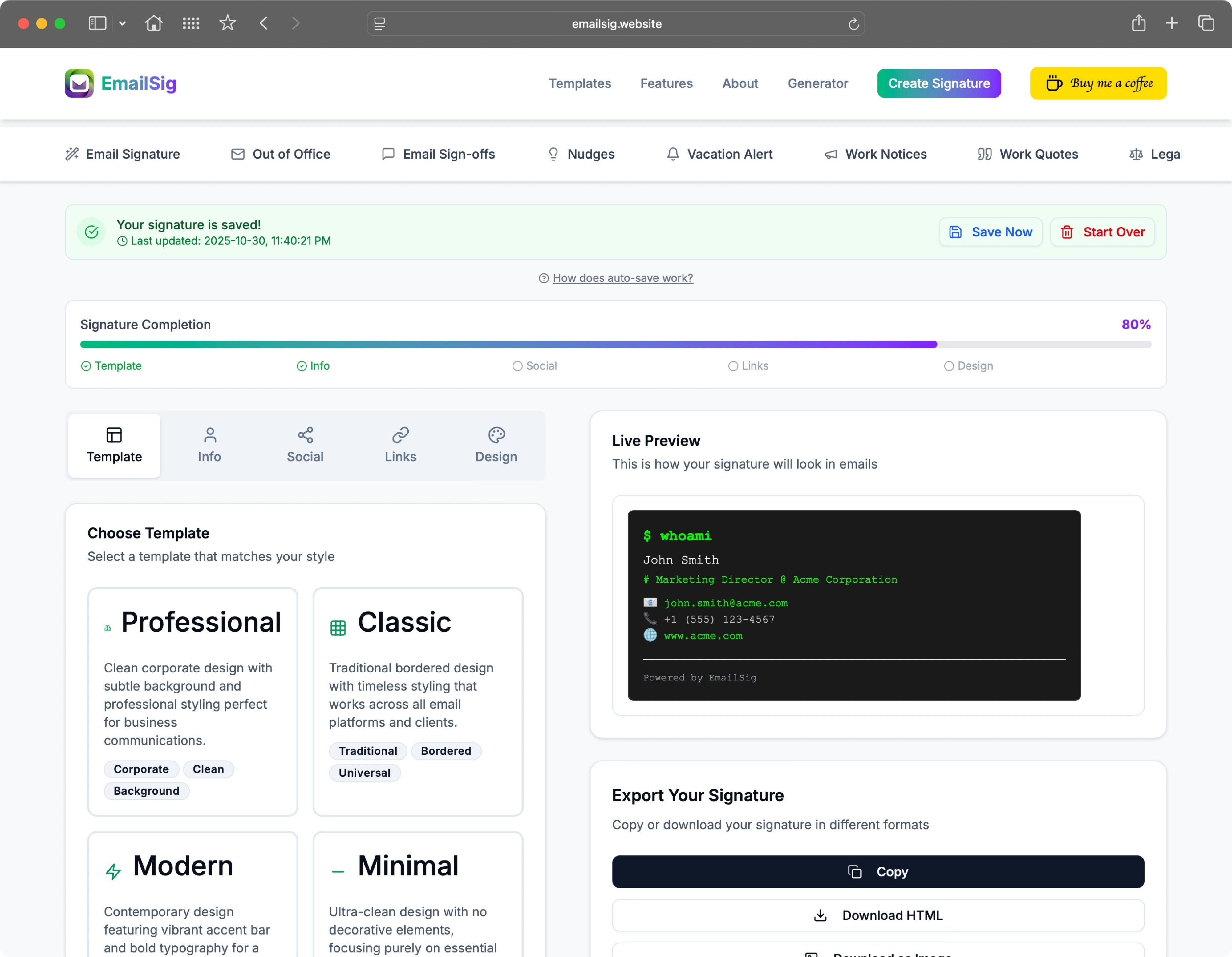 EmailSig gallery image