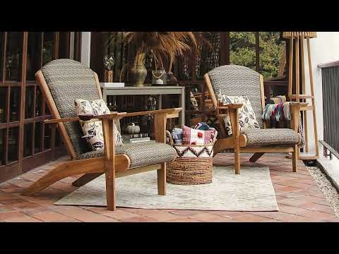 Carlota Mahogany Wood 3 Piece Dark Gray Outdoor Dining Set