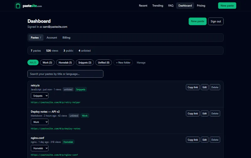 pastesite.com screenshot 4