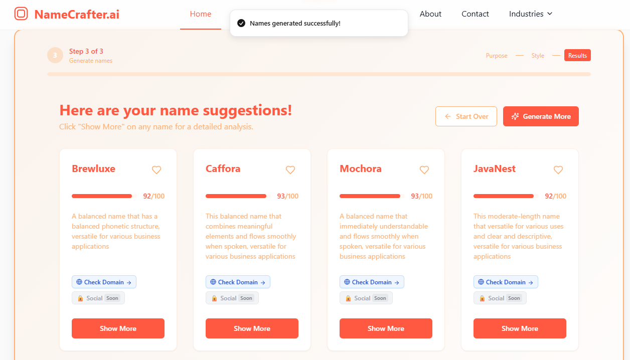 NameCrafter.ai gallery image