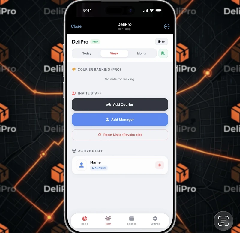 DelivePro screenshot 1