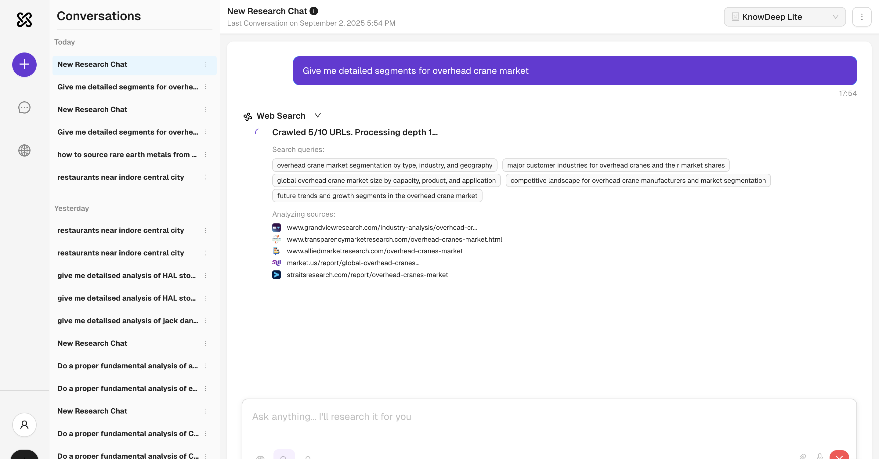 Média Connaître - Knowdeep.ai, agent de recherche en profondeur conduit 2
