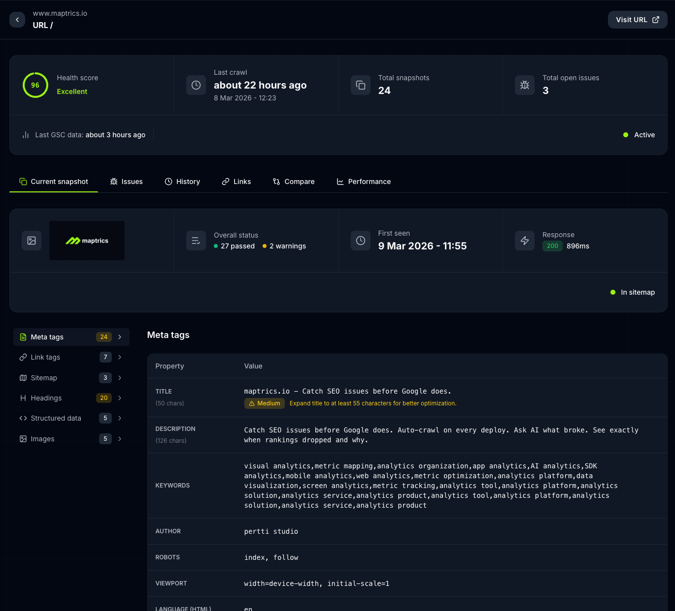 maptrics - Screenshot 4 showing product features and functionality