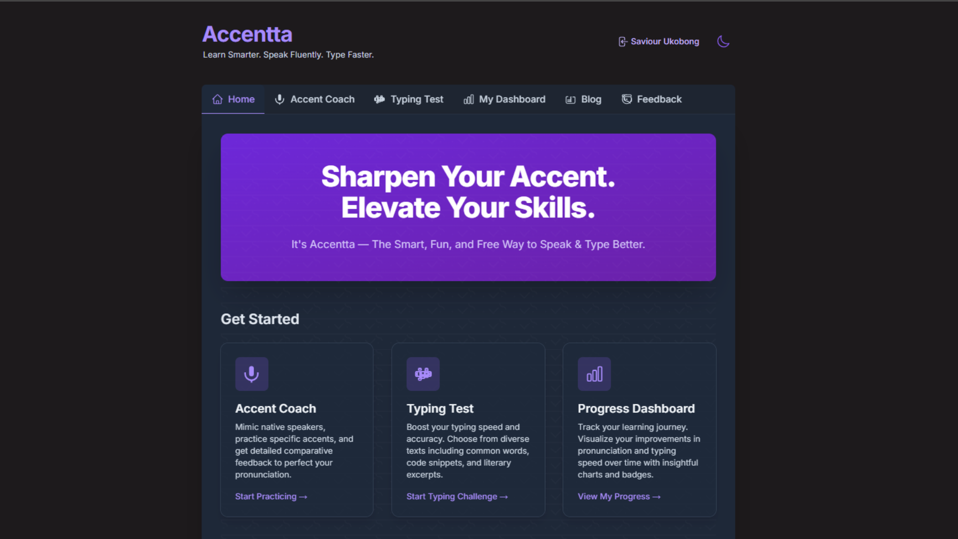 Accentta - Impara in modo più intelligente.parlare fluentemente.Digita più velocemente. media 2