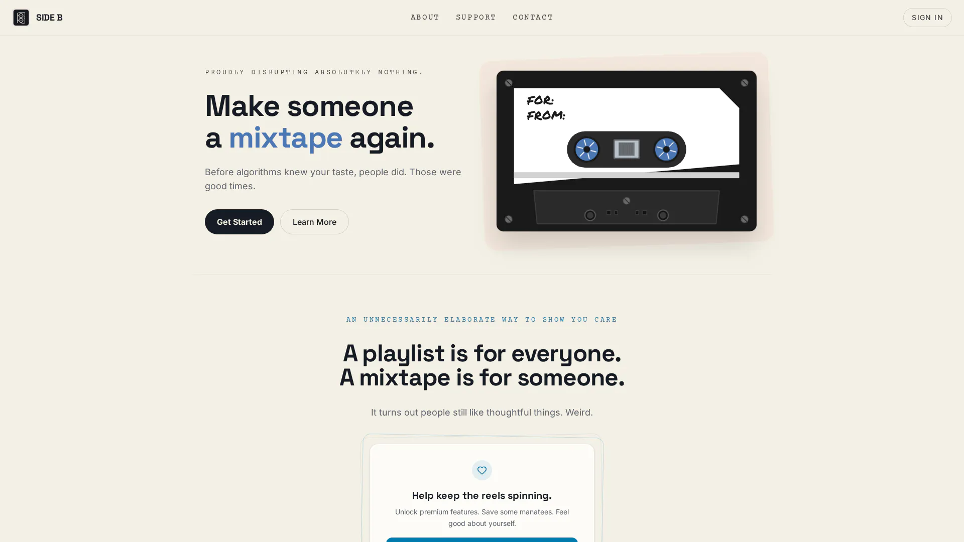 SIDE B — Make someone a mixtape again gallery image