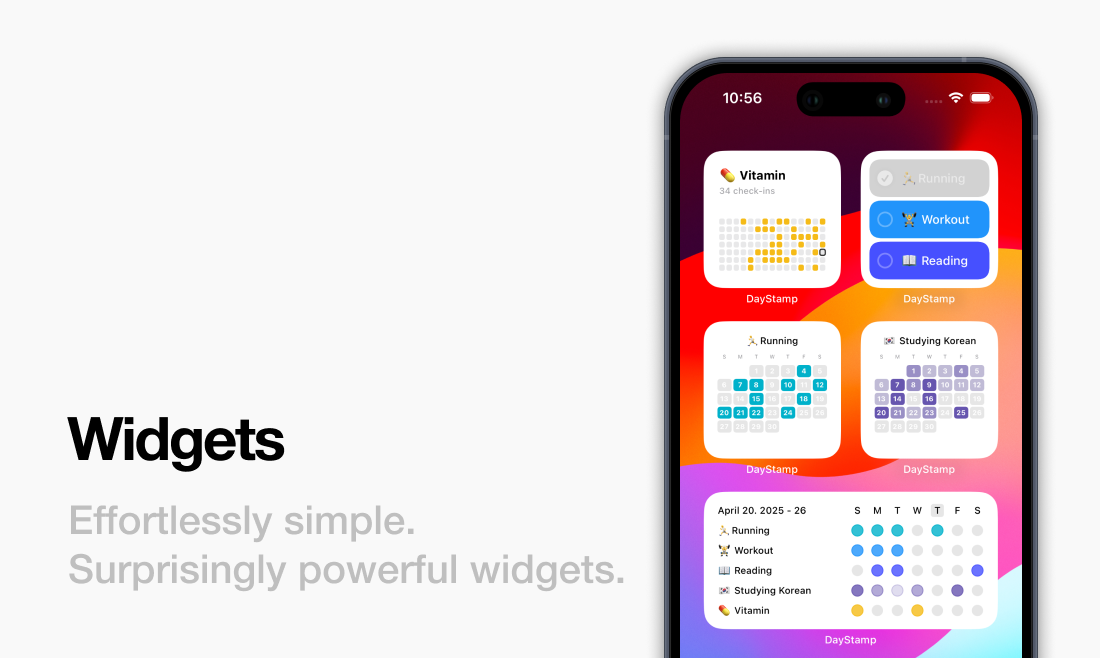 Daystamp - Die beste App zum Aufbau guter Gewohnheiten jeden Tag Medien 2