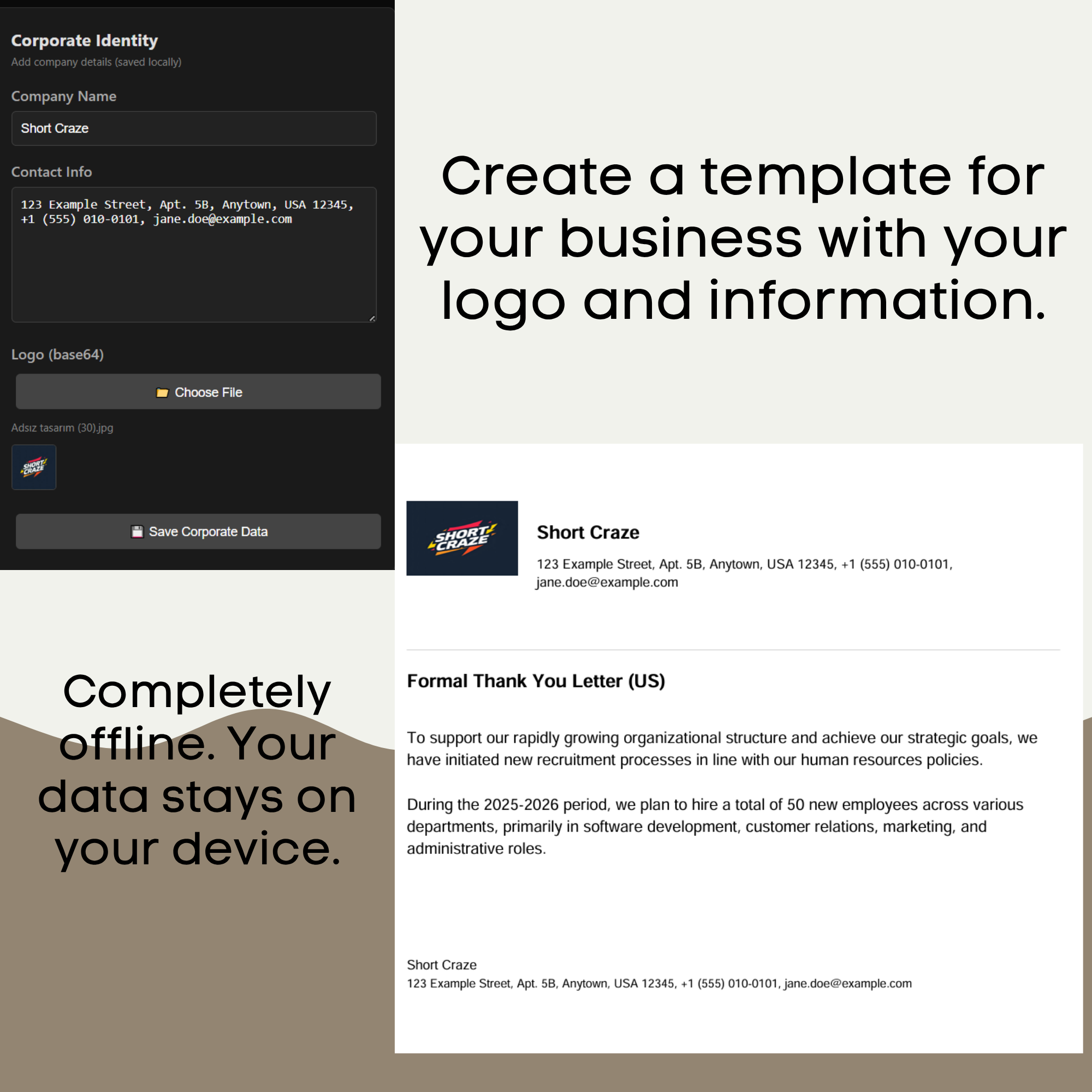Média Générateur automatique - Générateur de lettres juridiques multilingues hors ligne 4