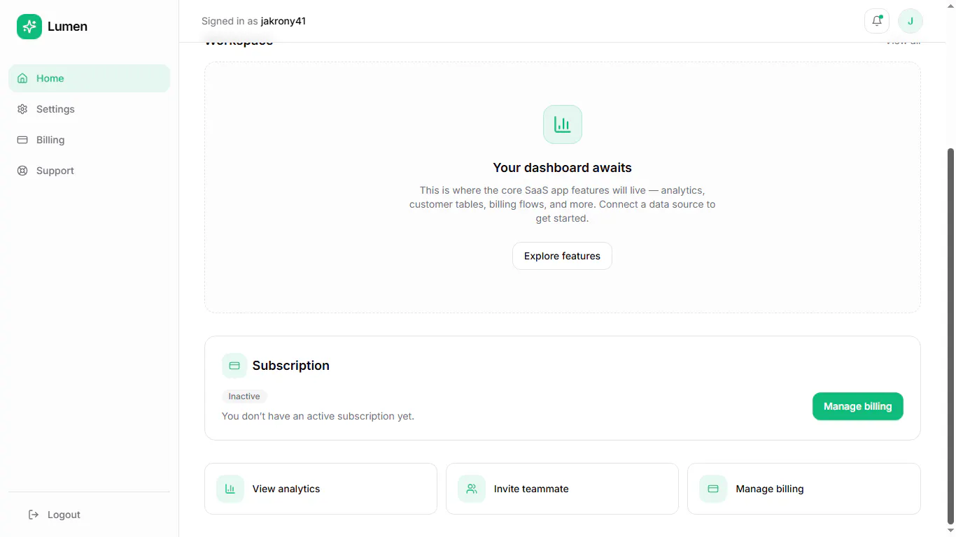Lumen SaaS Boilerplate gallery image