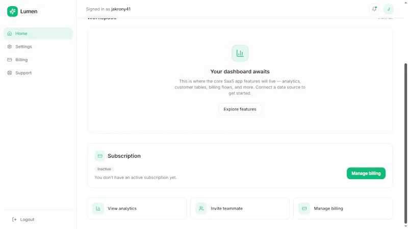 Lumen SaaS Boilerplate screenshot 1