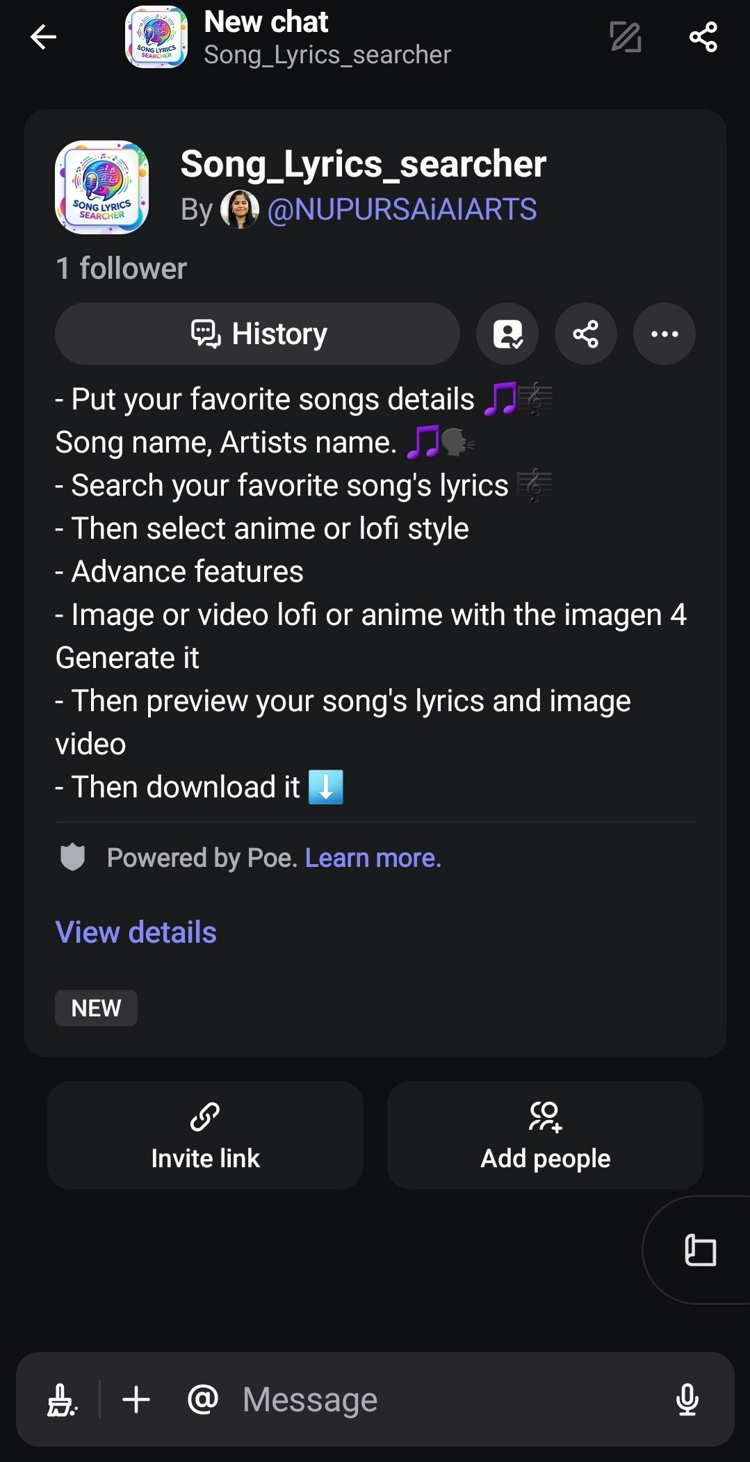 Song lyrics searcher  gallery image