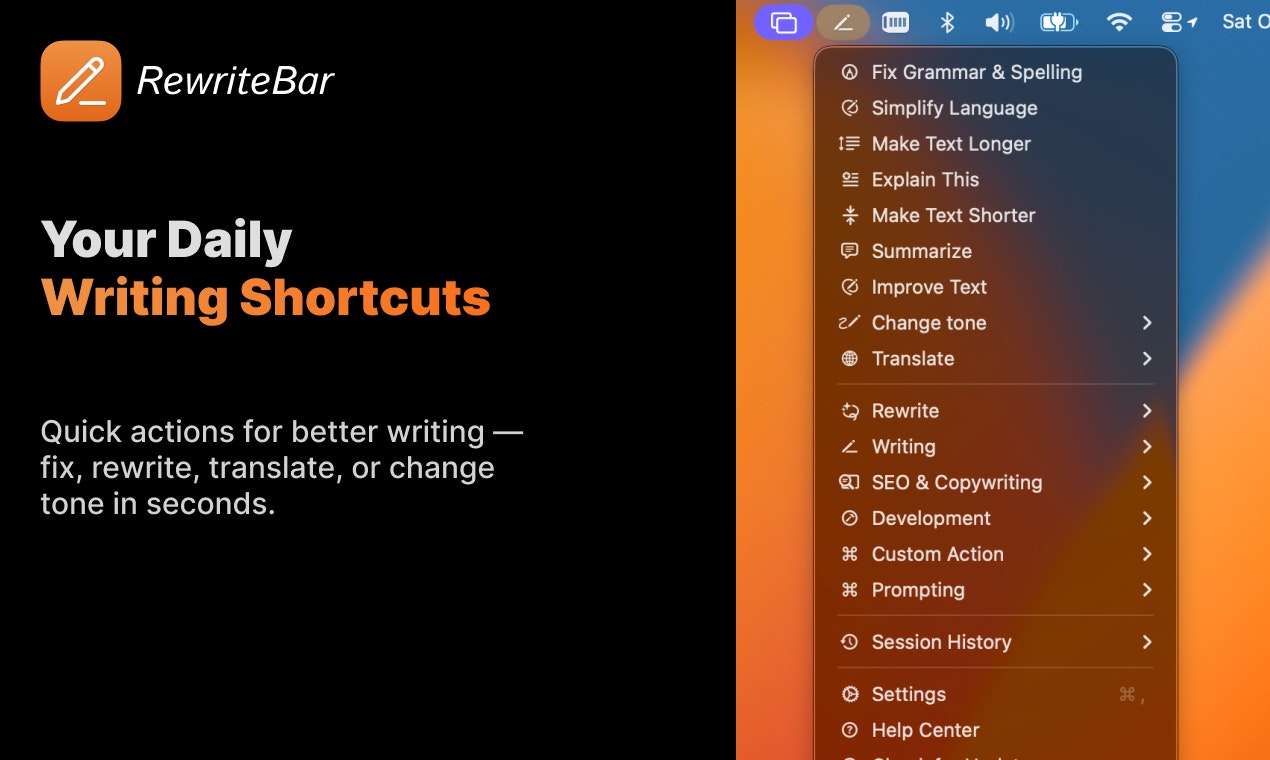 RewriteBar v2 - Screenshot 2 preview