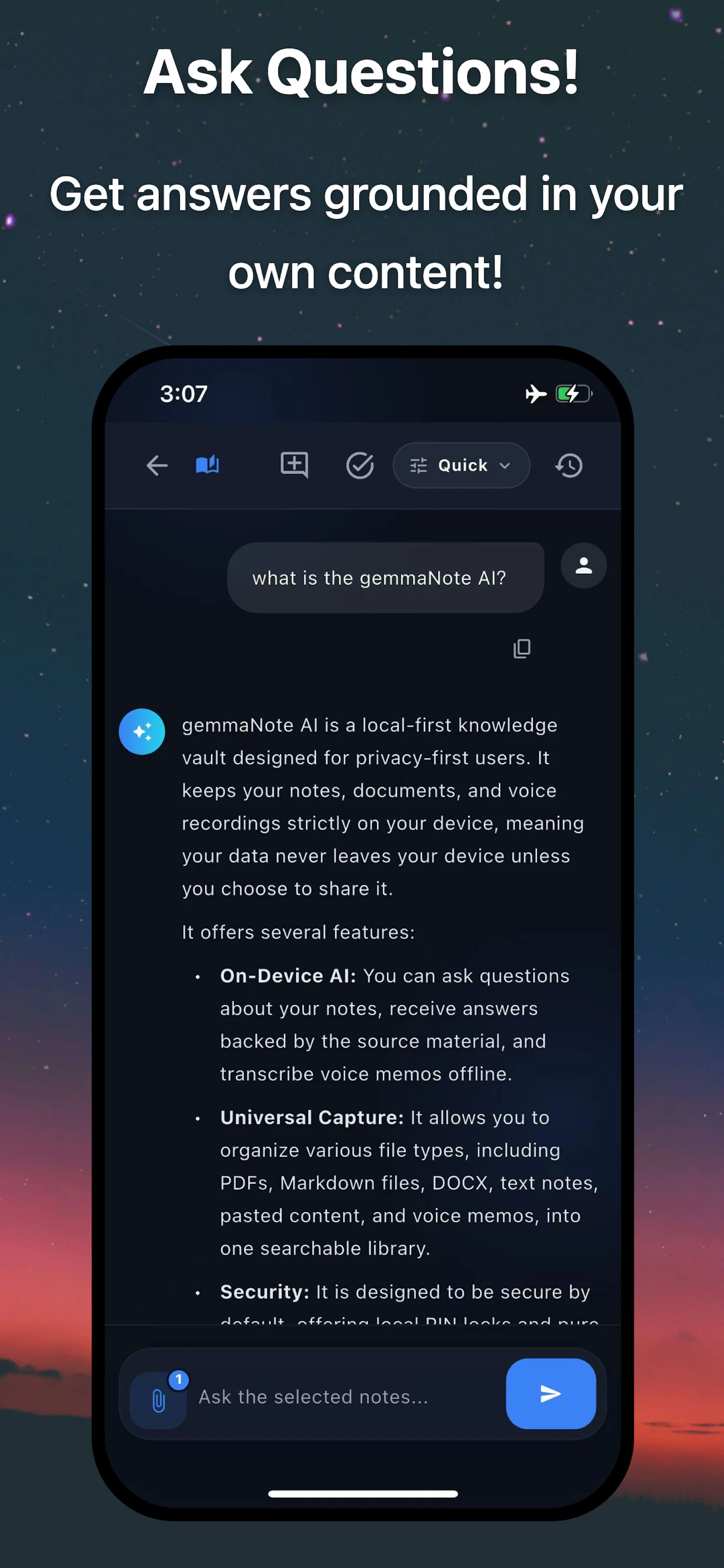 NoteAI:Free chat & Private & knowledge  screenshot 2