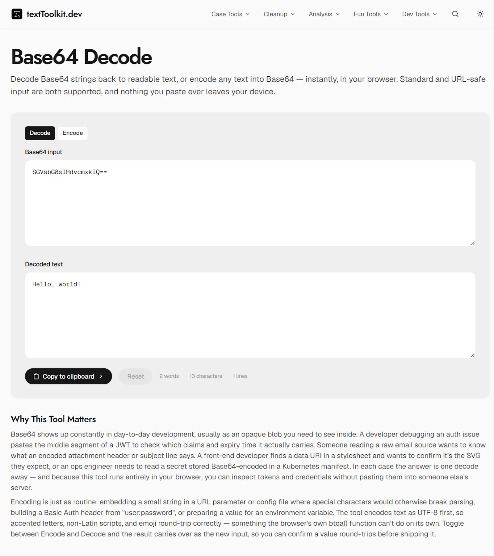 textToolkit.dev screenshot 2