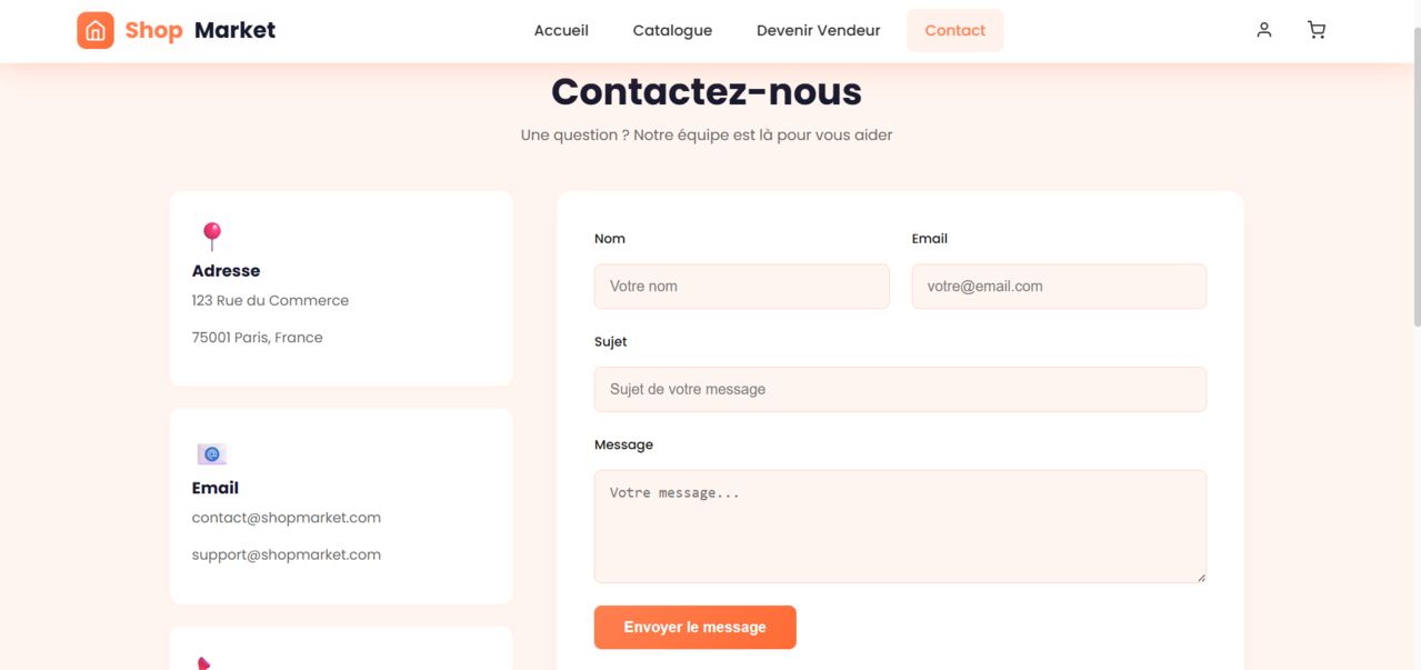 ShopMarket - Screenshot 4 showing product features and functionality