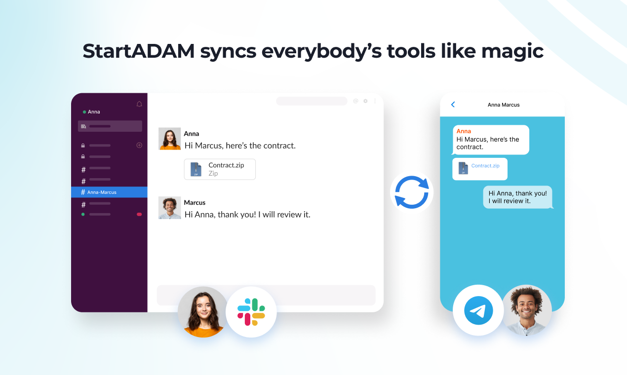 STARTADAM CONNECT - 크로스 플랫폼 커뮤니케이션 그룹을 만듭니다 미디어 2