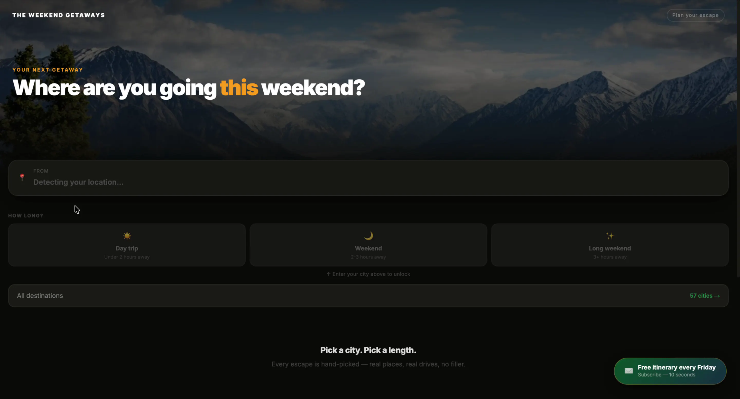 The Weekend Getaways gallery image