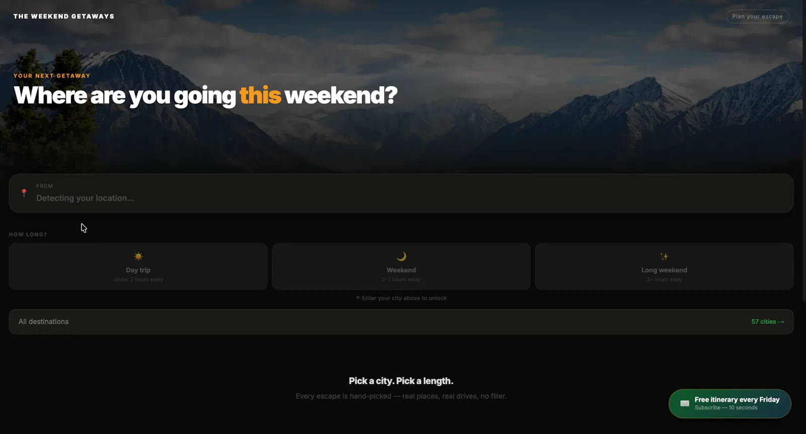 The Weekend Getaways screenshot 2