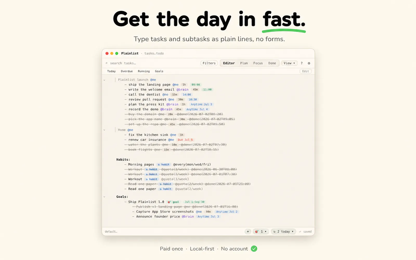 Plainlist screenshot 2