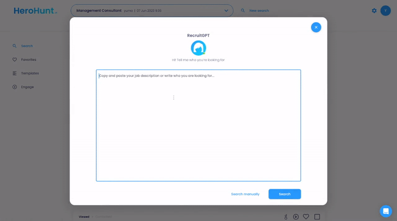 Mídia 2 de Recrutagpt (por herohunt.ai) - Encontre e alcance o melhor talento no piloto automático completo